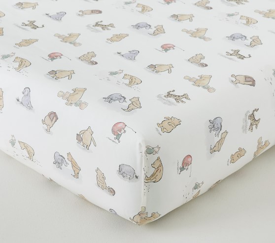 pooh crib sheet