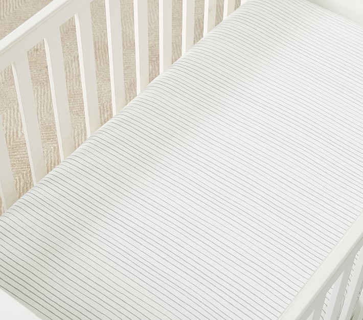 stripe crib sheet