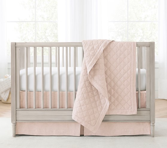 linen crib bumper