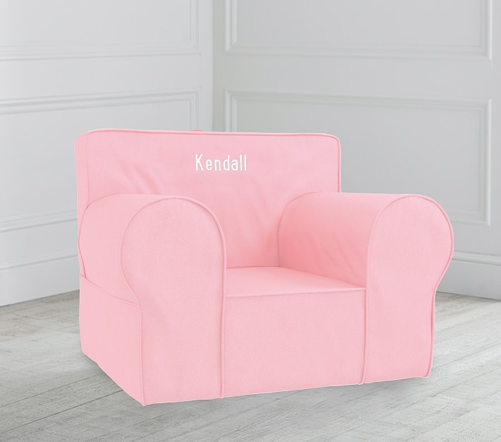 Oversized Light Pink Twill Anywhere Chair ®