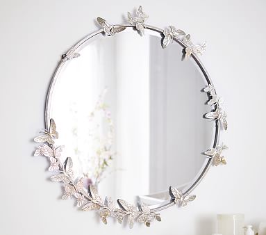 Monique Lhuillier Round Butterfly Mirror