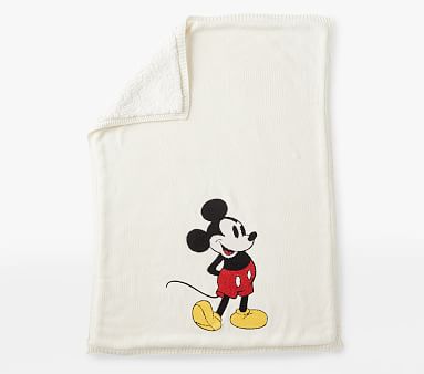 Disney Mickey Mouse Jacquard Baby Blanket Pottery Barn Kids