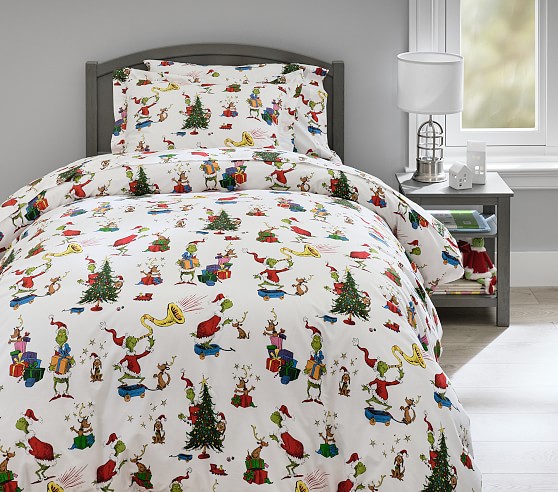 pottery barn grinch bedding