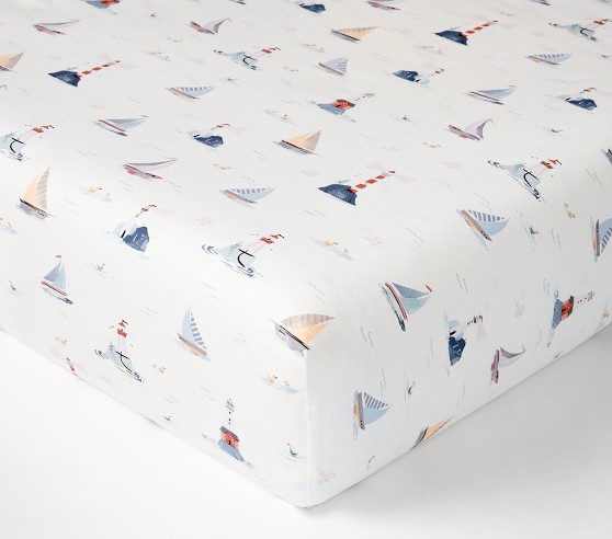 sailboat crib sheet