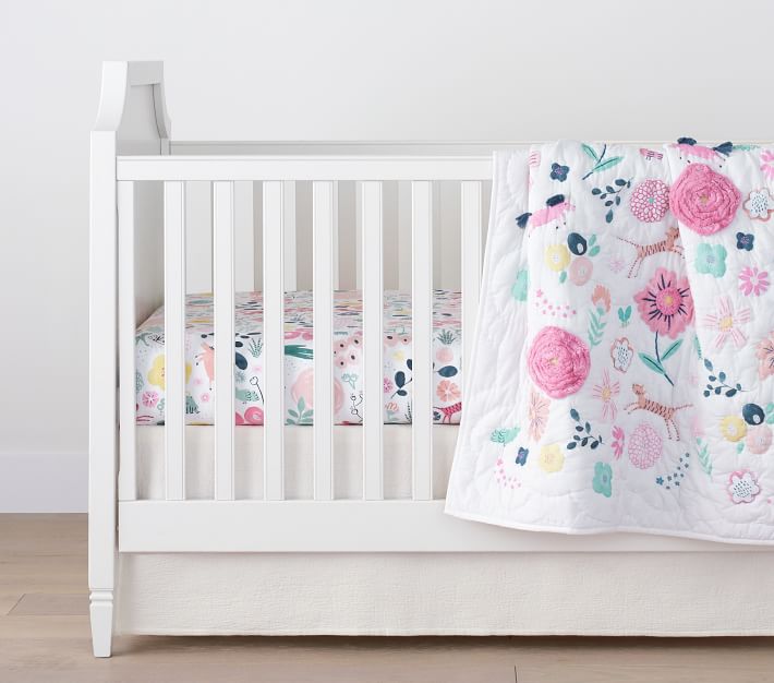 Sasha's Garden Organic Crib Fitted Sheet | Pottery Barn Kids