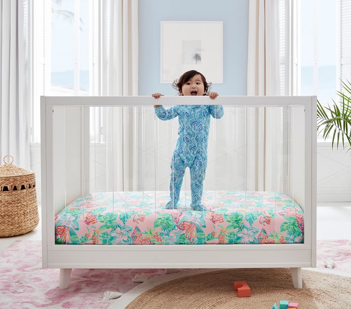Sloan Acrylic Convertible Baby Crib Pottery Barn Kids