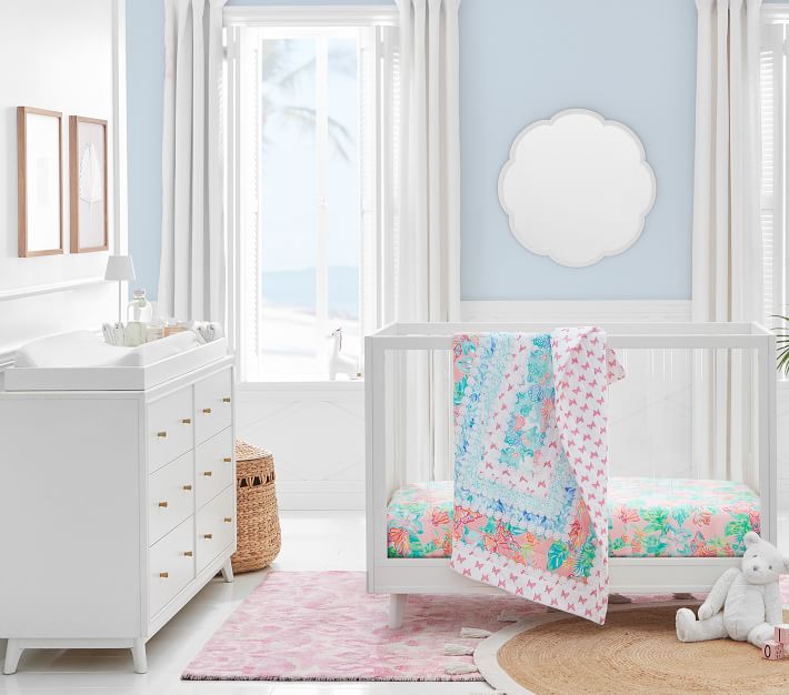 Sloan Extra Wide Changing Table Dresser & Topper Pottery Barn Kids