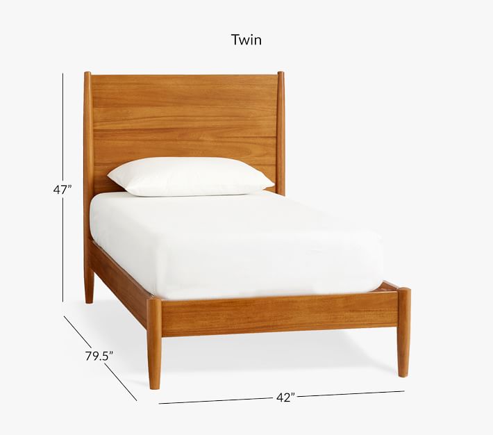 west elm x pbk Modern Kids Mid-Century Bed | Pottery Barn Kids