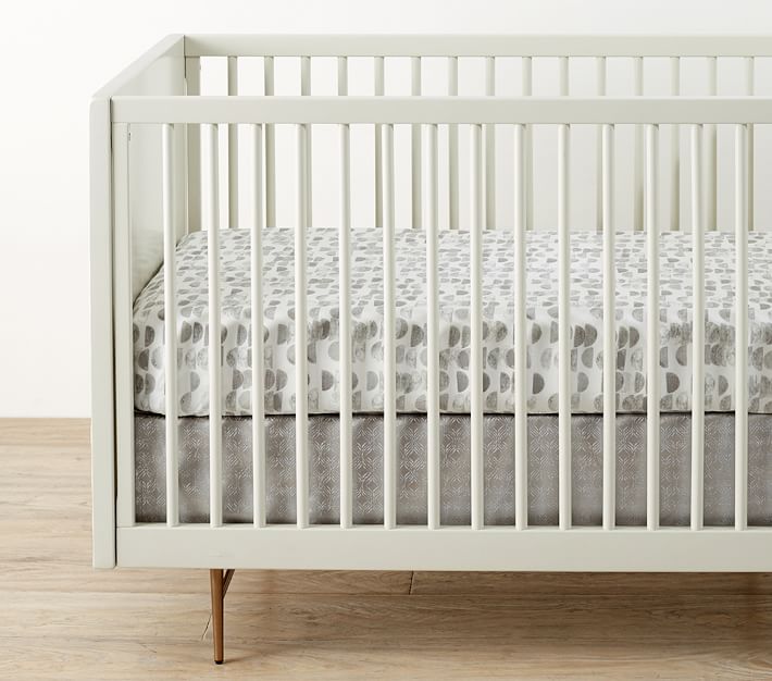 west elm x pbk Organic Half Moon Modern Boys Crib Sheet Pottery Barn Kids