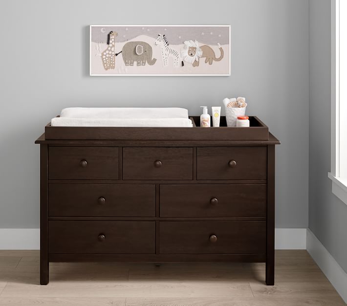 Kendall Extra Wide Nursery Changing Table Dresser & Topper Pottery