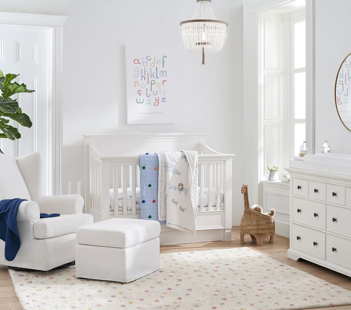 Larkin Extra Wide Changing Table Dresser & Topper | Pottery Barn Kids