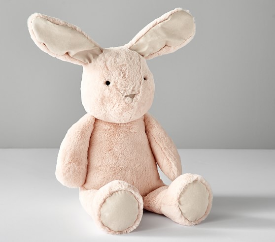 POTTERY BARN KIDS stuffed toy animal bunny small 11" plush soft beige rabbit NEW 
