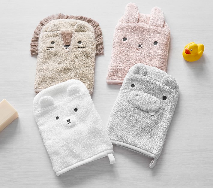 Baby Bath Critter Mitts Pottery Barn Kids