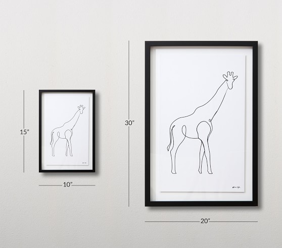 Pottery Barn Kids Giraffe Explorer Canvas Wall Art Banner Safari Jungle Zoo $169 