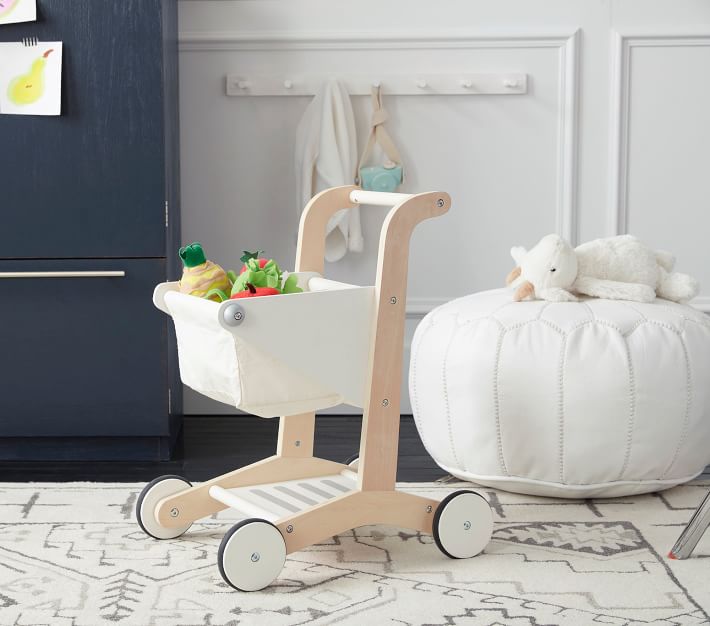 Wooden Shopping Cart Toy Kitchen Accessories Pottery Barn Kids