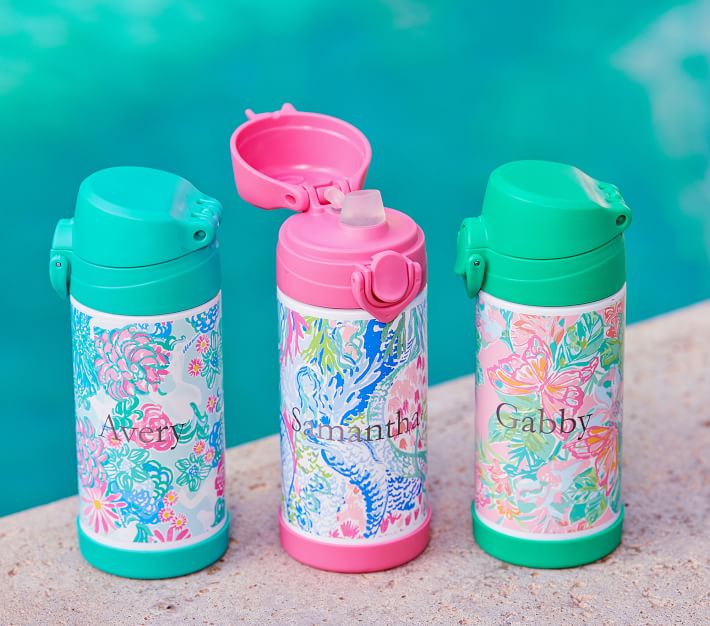 Mackenzie Lilly Pulitzer Mermaid Cove Water Bottle | Pottery Barn Kids