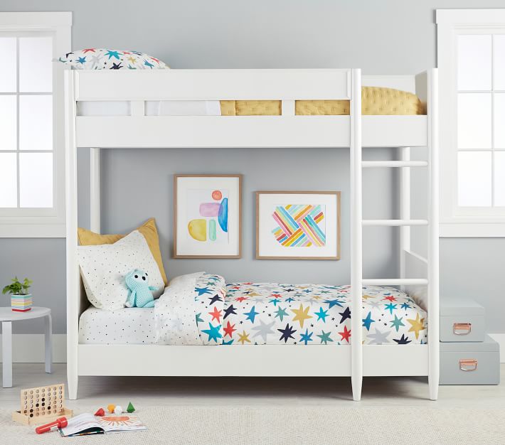 west elm x pbk MidCentury TwinoverTwin Bunk Bed Pottery Barn Kids