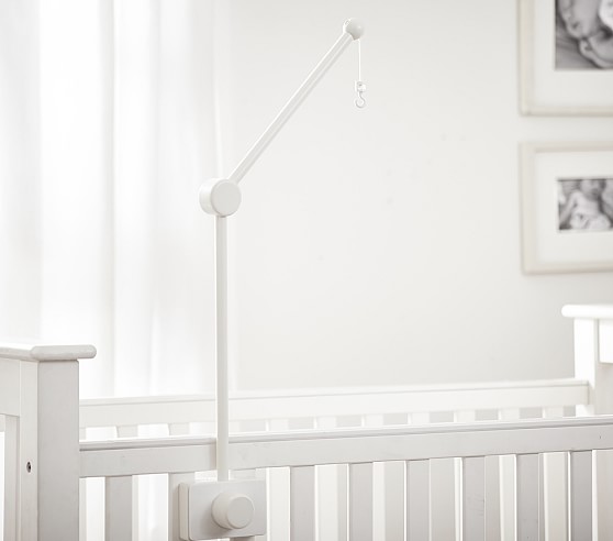 Baby Mobile Arm Pottery Barn Kids, White Wooden Crib Mobile Arm
