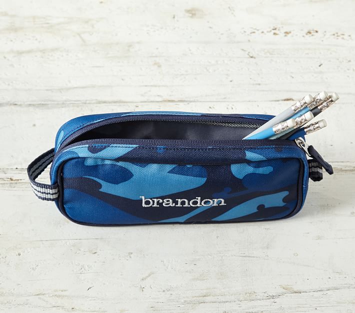 Mackenzie Blue Baseball Kids Pencil Case Pottery Barn Kids