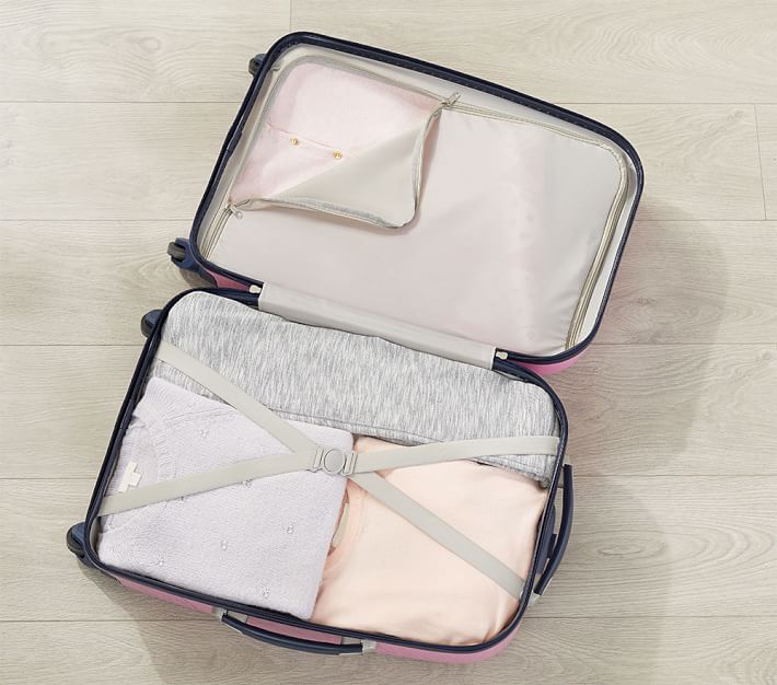 Navy Multicolor Heart Hard Sided Spinner Kids Luggage Pottery Barn Kids