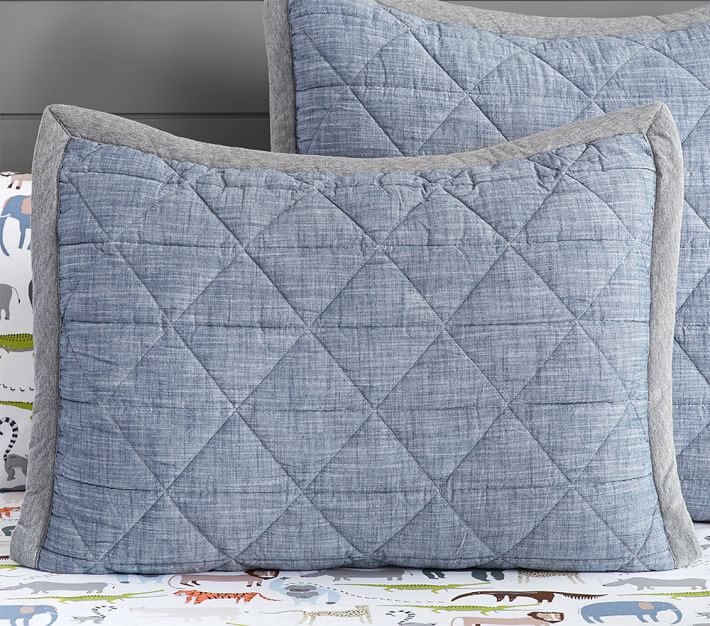 Theo Chambray Kids' Comforter Set | Pottery Barn Kids