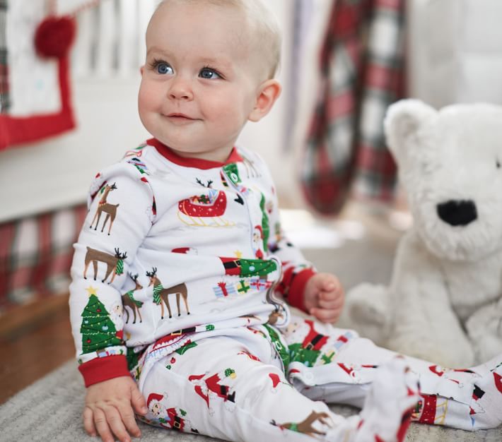 Jolly Santa Baby Hat & Onesie Set | Pottery Barn Kids