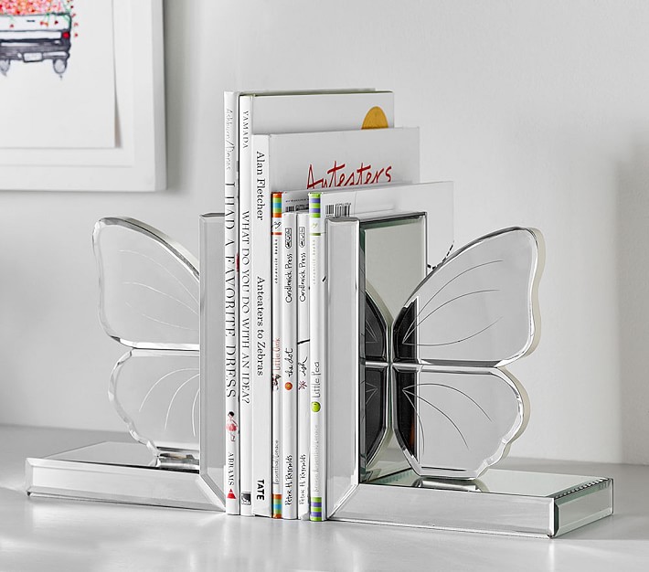 Butterfly Mirrored Kids Bookends Pottery Barn Kids
