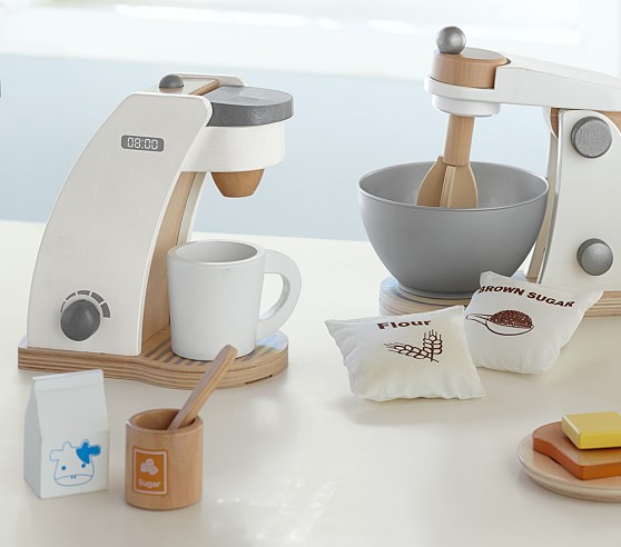 wooden play kitchen appliances