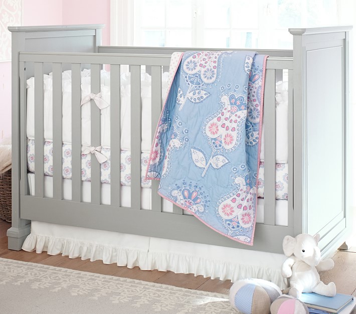 Periwinkle Chelsea Medallion Crib Bedding Set Pottery Barn Kids