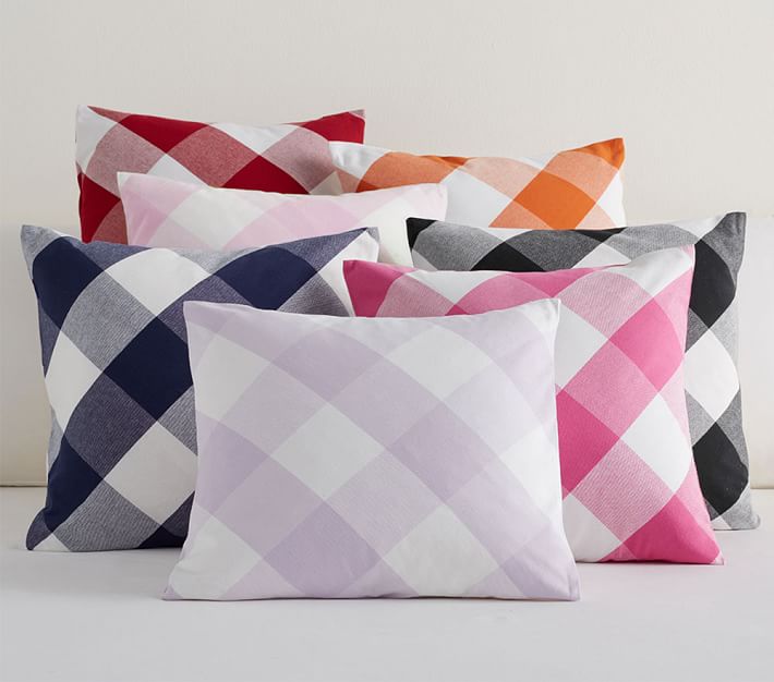 Girls Gingham Canvas Nursery Throw Pottery Barn Kids