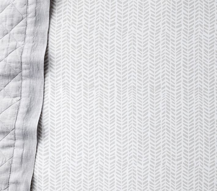 Sateen Chevron Crib Sheets Pottery Barn Kids