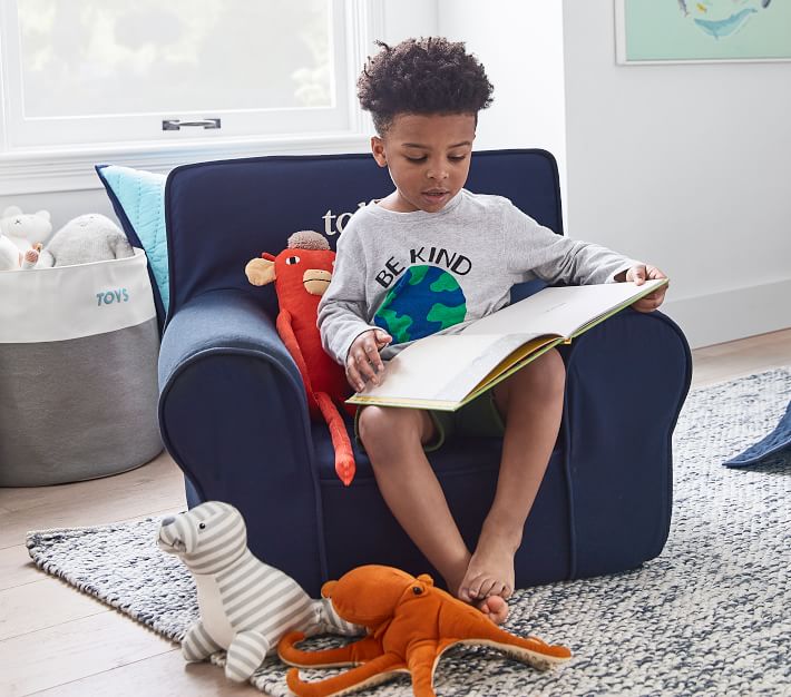 Navy Anywhere Chair® Kids Armchair Pottery Barn Kids