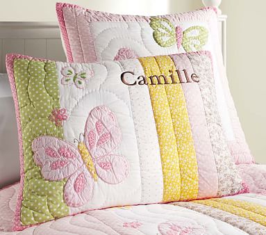 Details about   Pottery Barn Kids Quilted Sham Standard Pillow Pink Beige White 