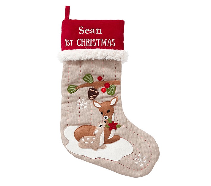 Baby's 1st Woodland Christmas Stocking 