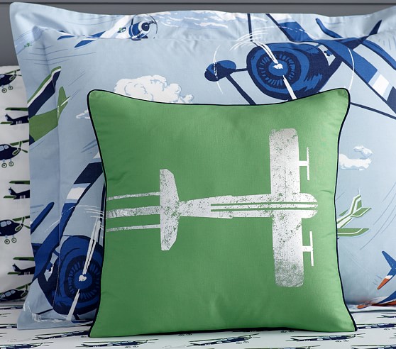 Details about   Pottery Barn Kids Vintage Airplanes Standard Sham NWT Blue Pillow Cover Biplanes 