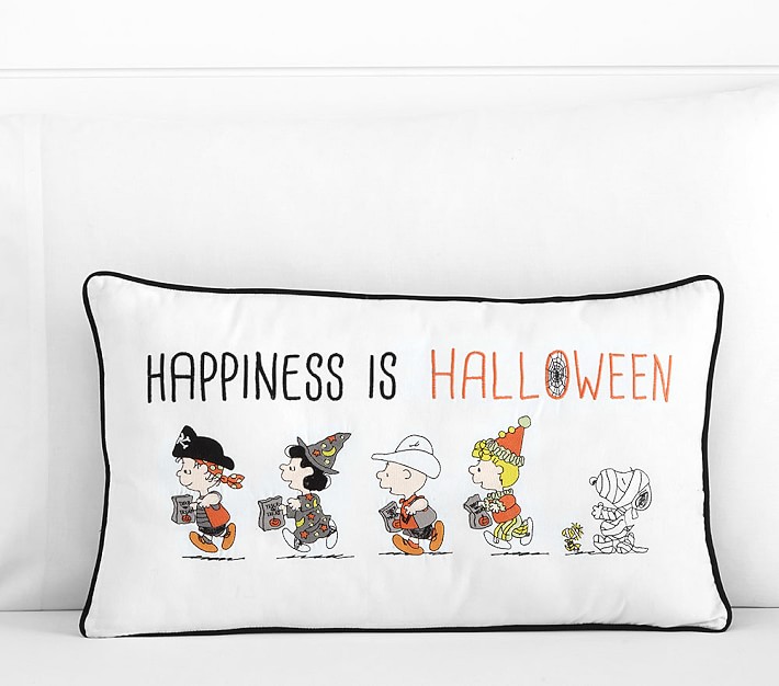 Peanuts Happiness Is Halloween Lumbar Decorative Nursery Throw Pillow