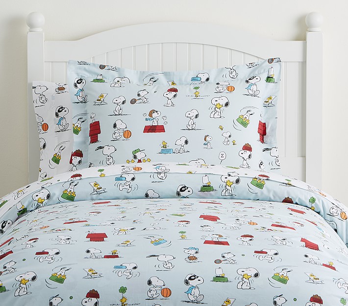 Pottery Barn Kids Holiday Peanuts Standard Sham Sold Out New 