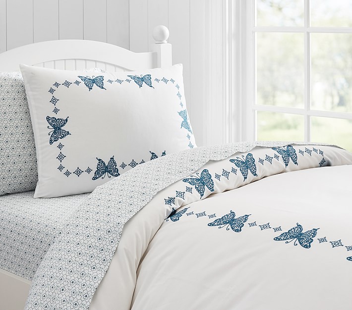 embroidered frame comforter