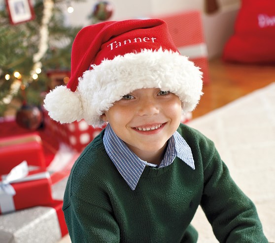 personalized infant santa hat