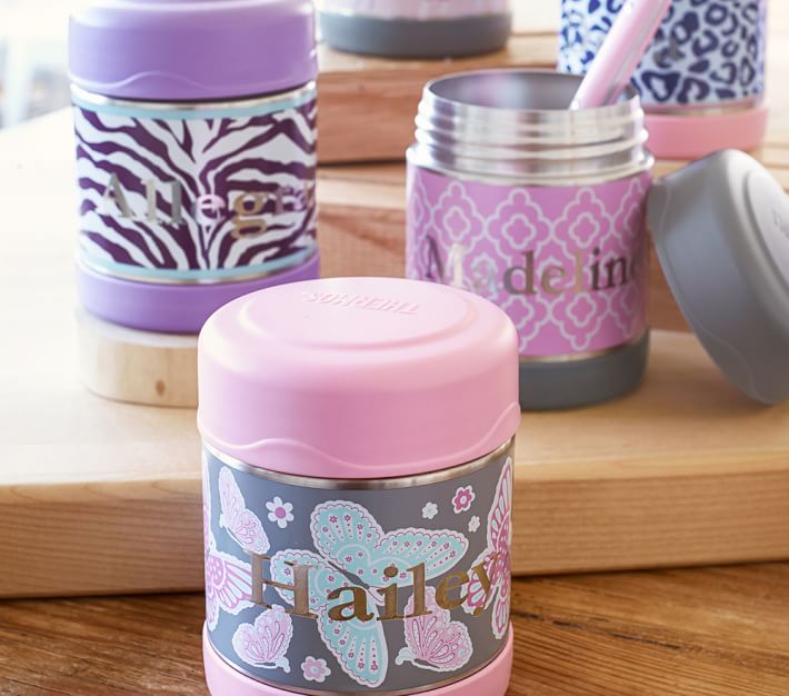 Gourde Enfant Pottery Barn Kids « Madeline » 12 Oz – Lavande, Motif Fleuri, Neuf