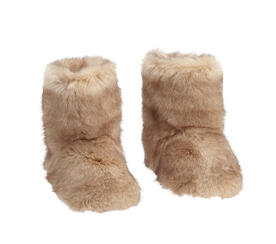 faux fur kids slippers