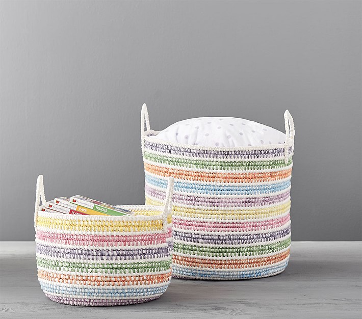 rainbow toy basket