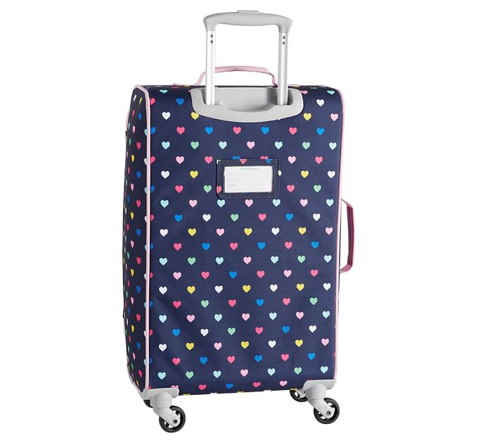 Navy Pink Multicolor Hearts Spinner Kids Luggage Pottery Barn Kids