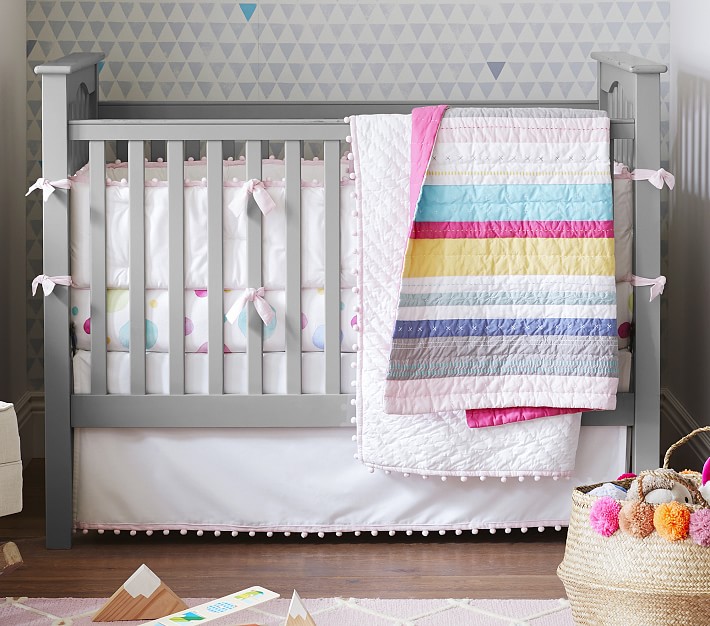 PomPom Crib Bedding Sets Pottery Barn Kids