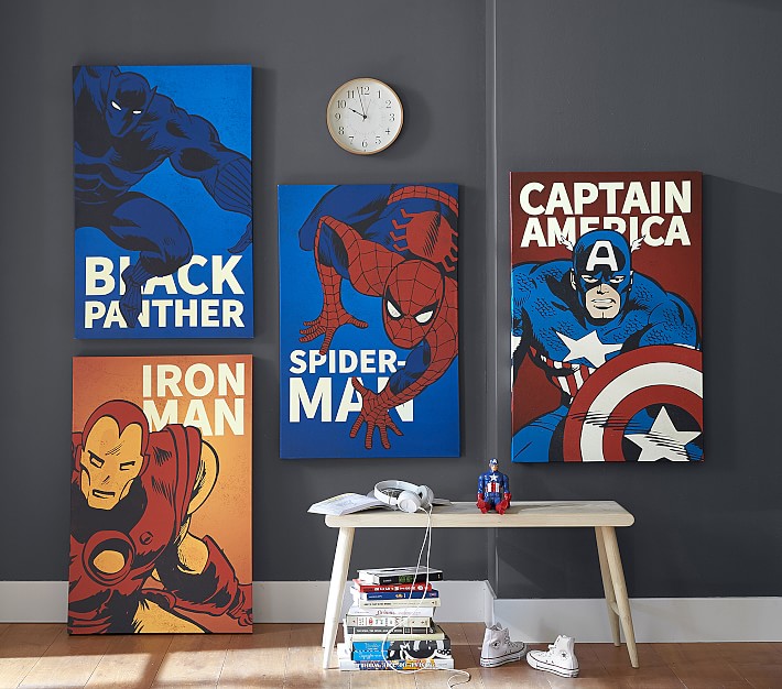 Captain America Wall Art Boy Bedroom Decor Superheroes Prints Marvel Superhero Boy Room Decor Personalized Room Decor Toddler Boy Art