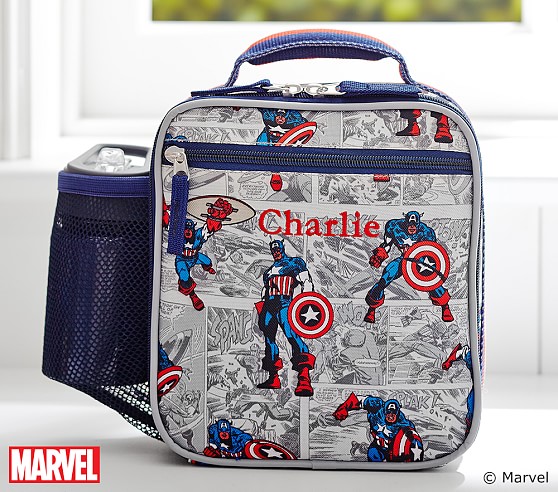 Marvel Captain America Shield Shiny Insulated Lunch Box Bag Tote 