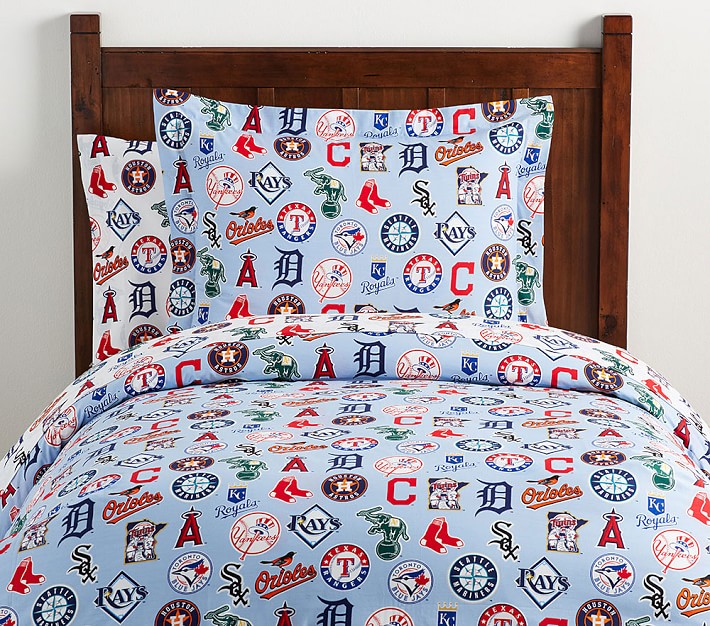 Pottery Barn Teen Major League Baseball Team Logos StD Cotton Pillowcase 