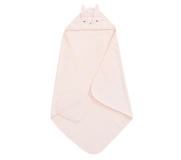 Bunny Baby Hooded Towel and Washcloth Set Pottery Barn Kids