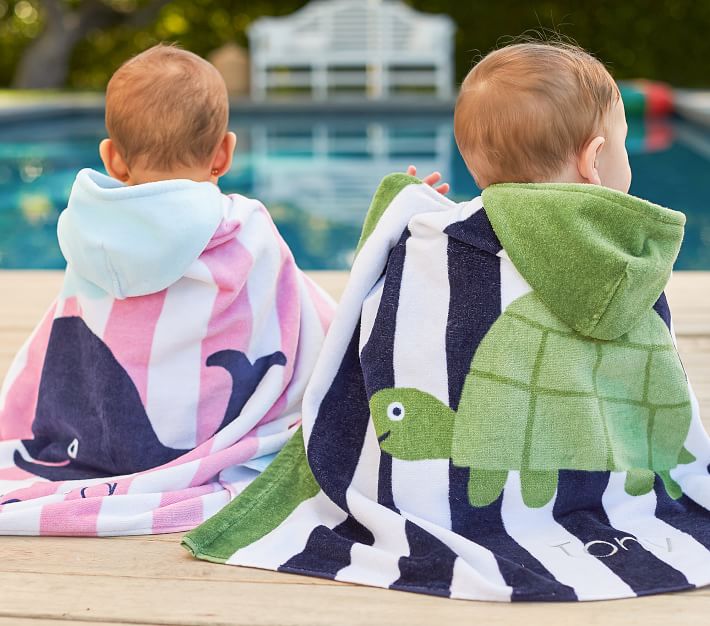 Turtle Striped Baby Beach Wrap Pottery Barn Kids