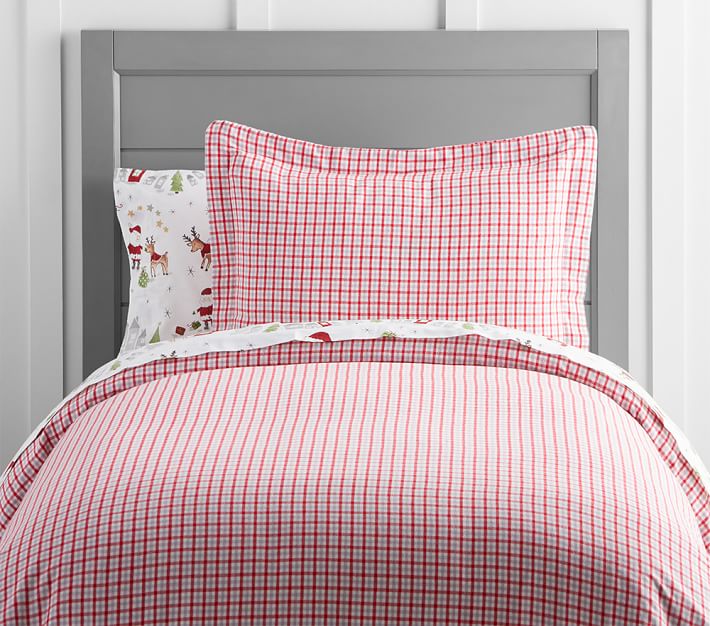 Plaid Flannel Kids' Duvet Cover Pottery Barn Kids